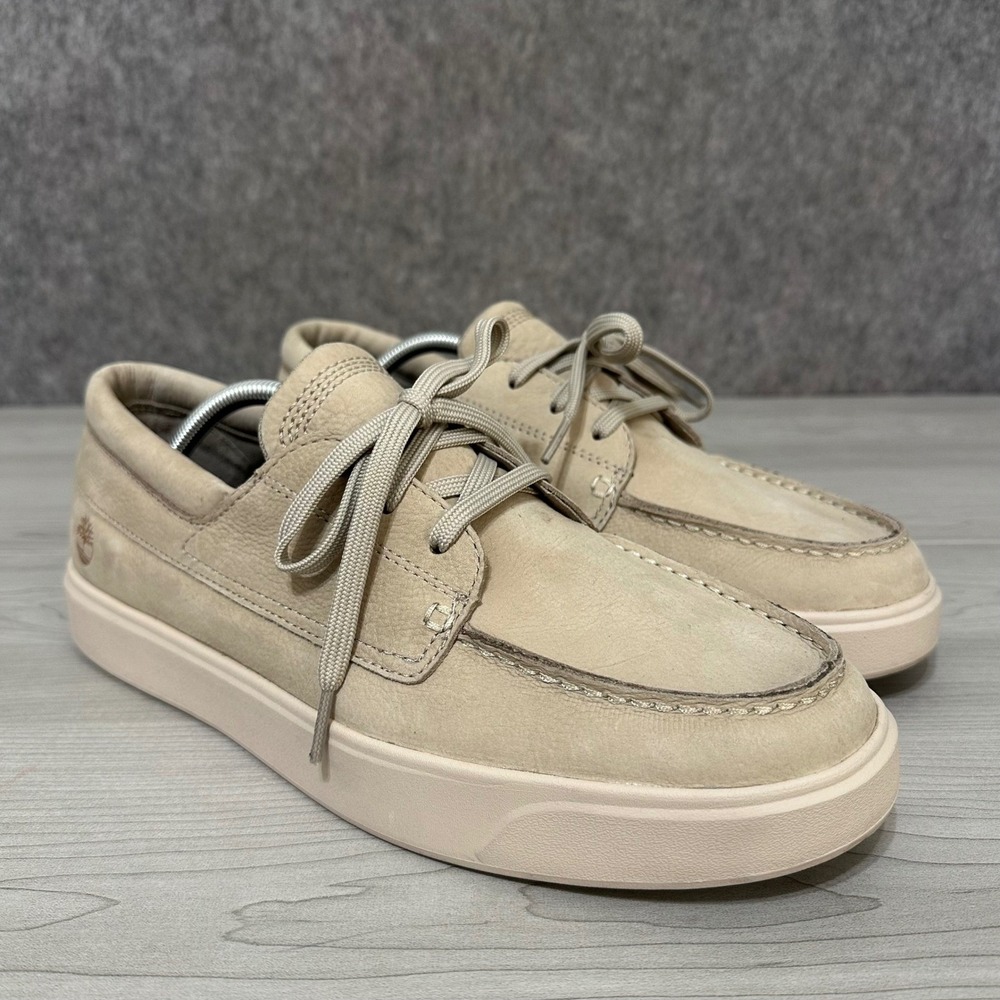 Timberland Emerson Street Sneakers Mens Size 11 Light Taupe Nubuck Moc Toe